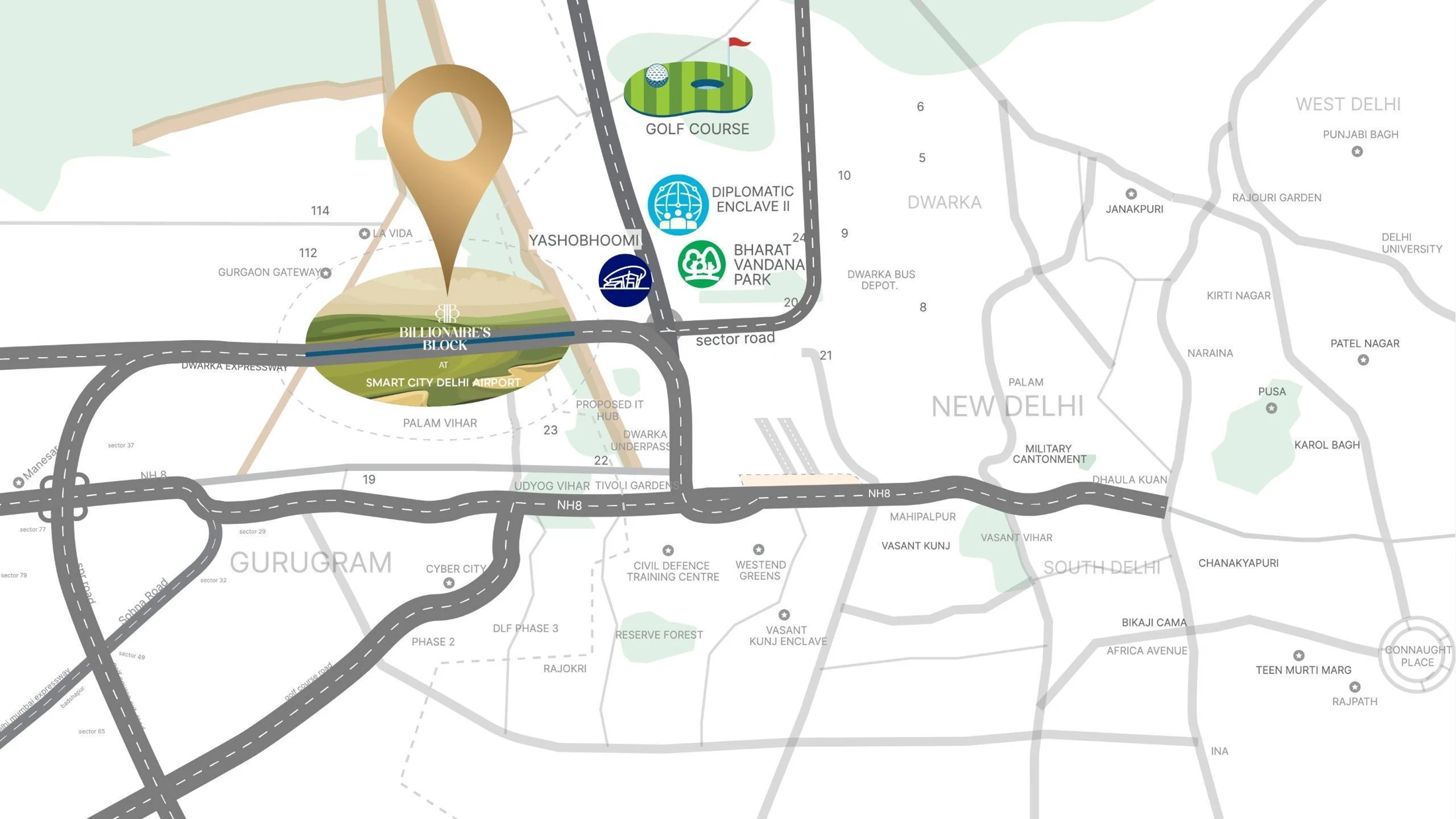 Supplied developer location map