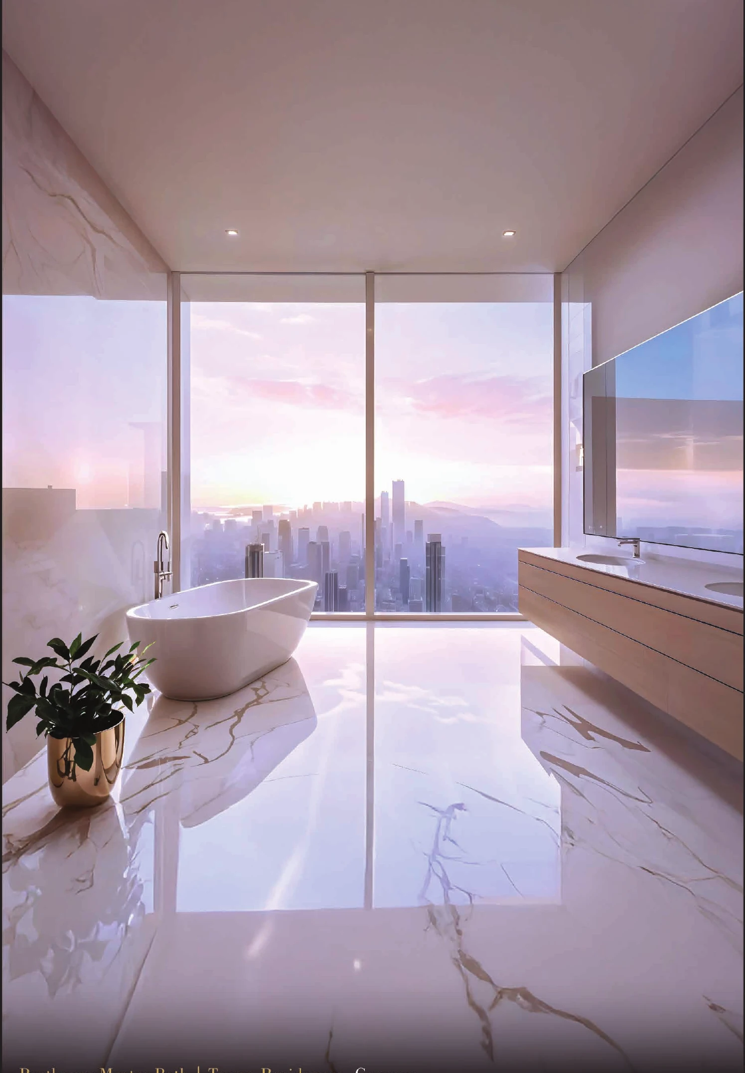 The master bathroom — supplied artist’s impression